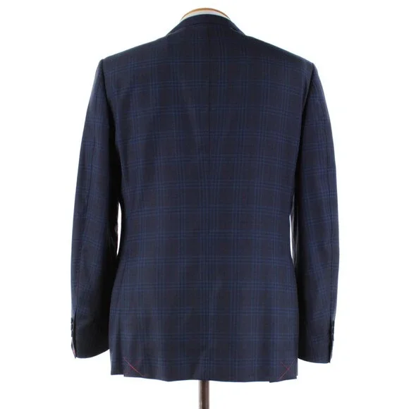 Cardinal of Canada NWT 100% Wool Sport Coat Size 42R US In Blues Plaid